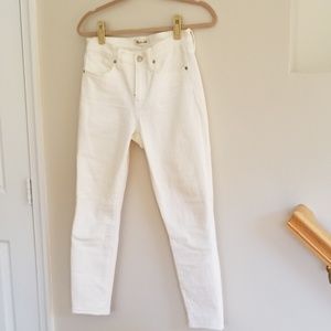 White High Rise Skinny Jeans